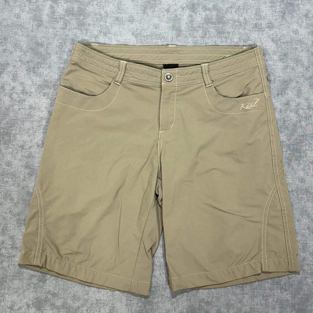 Kuhl Womens 10in Shorts Beige Stretch Hiking Size 10 Outdoor